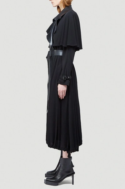 Shop Burberry Panelled Belted Trench Coat In Black