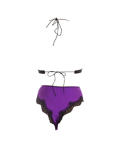 Shop Oseree Oséree Lace In Purple