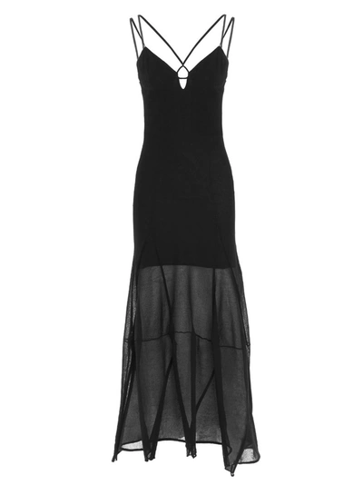 Shop Jacquemus La Robe Basgia Sheer Dress In Black