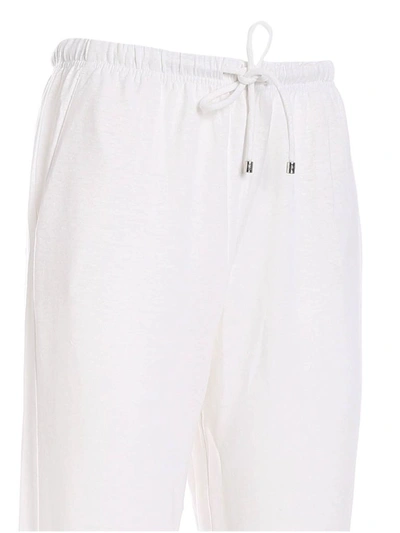Shop Max Mara Tapered Track Pants In White