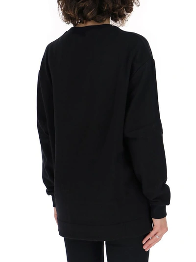 Shop Alberta Ferretti Love Me Printed Sweater In Black