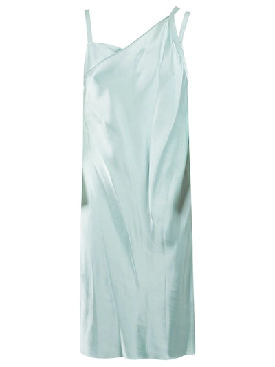 Shop Helmut Lang Double Strap Midi Dress In Blue