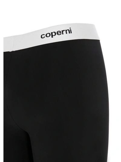 Shop Coperni Logo Band Leggings In Black