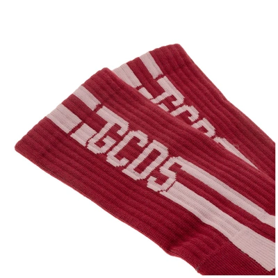 Shop Gcds Logo Ribbed Knit Socks In Multi