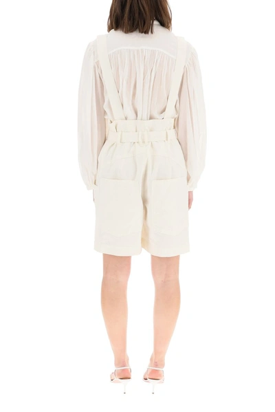 Shop Isabel Marant Effie Shoulder Strap Shorts In White