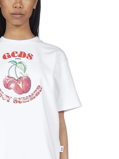 Shop Gcds Regular Fruit Print Crewneck T In White