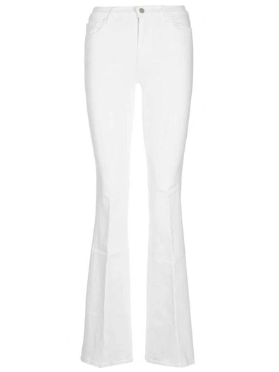 Shop J Brand Valentina High Rise Flare Jeans In White