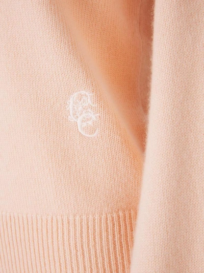 Shop Chloé Bishop Sleeve Knitted Sweater In Pink