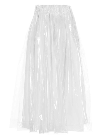 Shop Comme Des Garçons Layered Midi Skirt In White