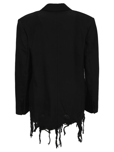 Shop Alexander Wang Distressed Double In Black