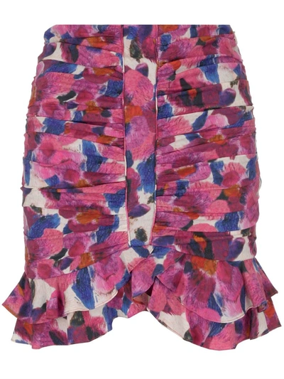 Shop Isabel Marant Milendi Floral Printed Mini Skirt In Multi