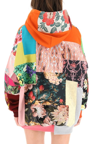 Shop Dolce & Gabbana Patchwork Dg Embroidery Hoodie In Multi