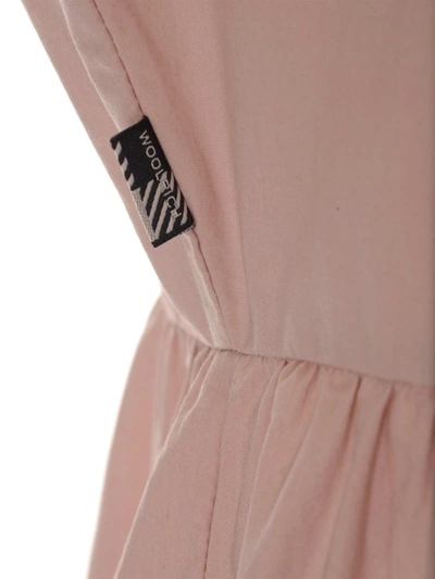 Shop Woolrich Flared Sleeveless Mini Dress In Pink