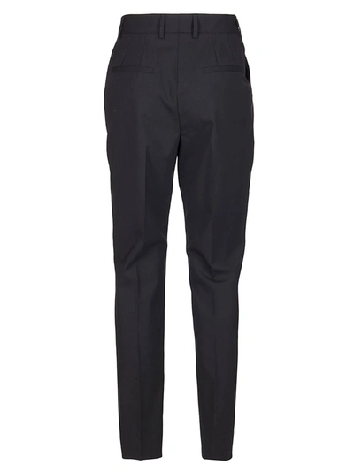 Shop Dolce & Gabbana Logo Plaque Tailored Trousers In Black