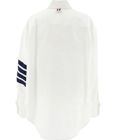 Shop Thom Browne 4 Bar Shirt In White