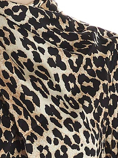 Shop Ganni Animal Print Blouse In Multi