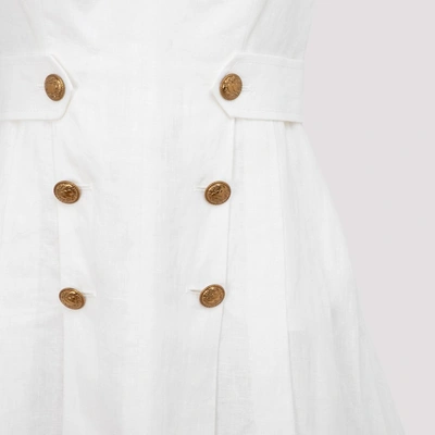 Shop Zimmermann The Lovestruck Buttoned Mini Dress In White