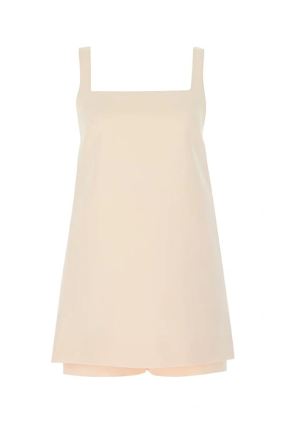 Shop Valentino Square Neck Sleeveless Playsuit In Pink