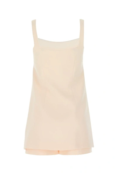 Shop Valentino Square Neck Sleeveless Playsuit In Pink