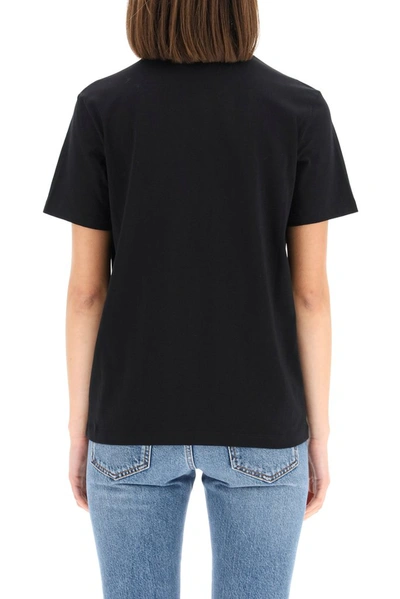 Shop Msgm Rainbow Logo Print T In Black