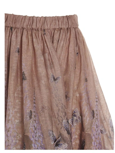 Shop Zimmermann Luminous Midi Skirt In Multi