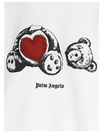 Shop Palm Angels Bear In Love Print Jumper In White