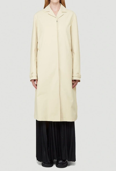 Shop Jil Sander Single Breasted Trench Coat In Beige