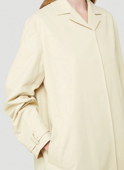 Shop Jil Sander Single Breasted Trench Coat In Beige