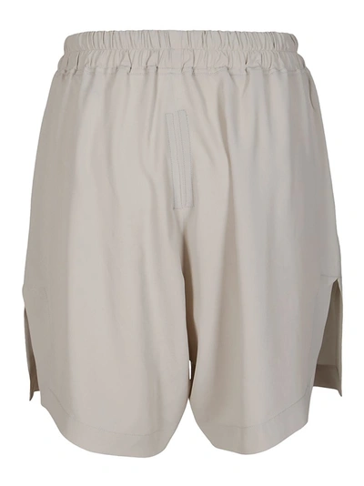 Shop Rick Owens Side Slits Drawstring Shorts In Beige