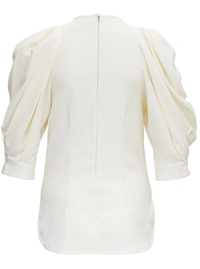 Shop Isabel Marant Surya Puff Sleeve Top In White