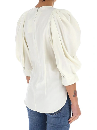 Shop Isabel Marant Surya Puff Sleeve Top In White
