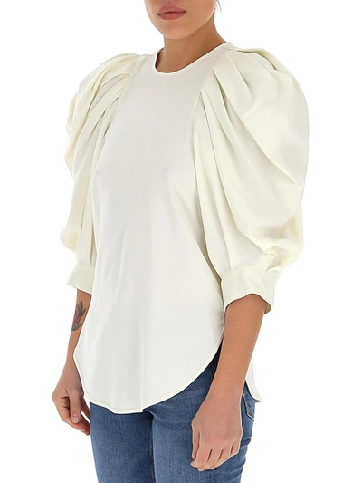 Shop Isabel Marant Surya Puff Sleeve Top In White