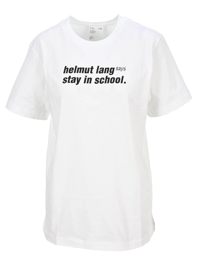 Shop Helmut Lang School Print T In White