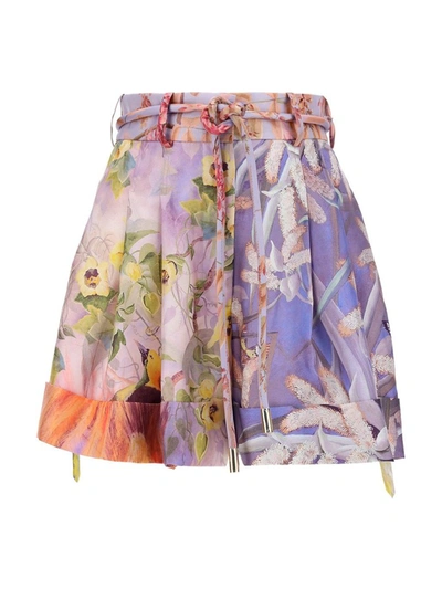 Shop Zimmermann Botanica Book Print Shorts In Multi