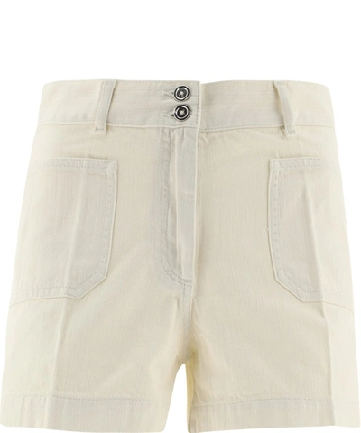 Shop A.p.c. Billie High Waisted Shorts In Beige