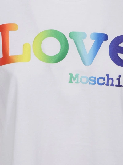 Shop Love Moschino T Shirt In White