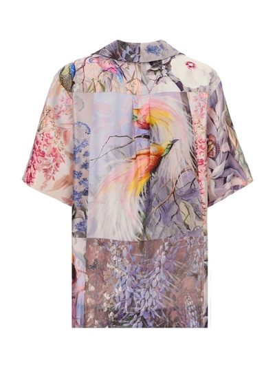 Shop Zimmermann Botanica Short Sleeve Shirt In Multi