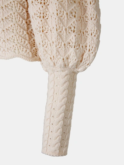 Shop Zimmermann Ladybeetle Crochet Sweater In White