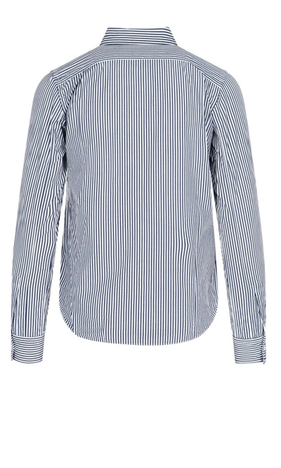 Shop Comme Des Garçons Play Striped Shirt In Multi