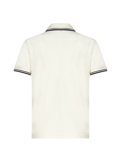 Shop Tory Burch Ruffle Polo Short Sleeve T In White
