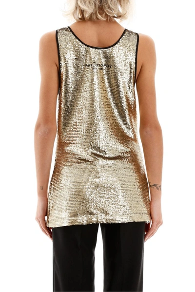 Shop Philosophy Di Lorenzo Serafini Sequined Top In Gold