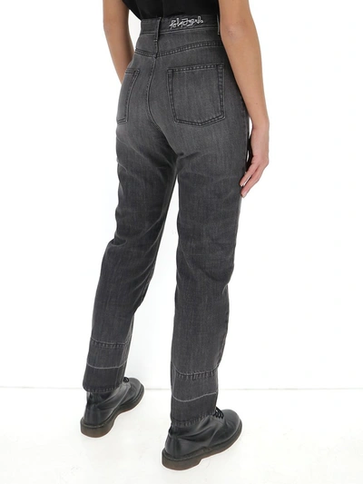 Shop Palm Angels 5 Pockets Jeans In Grey