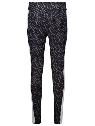 Shop Burberry Logo Motif Leggings In Grey