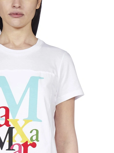 Shop Max Mara Logo Print T In White