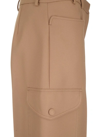Shop Stella Mccartney High Waisted Culotte Trousers In Brown