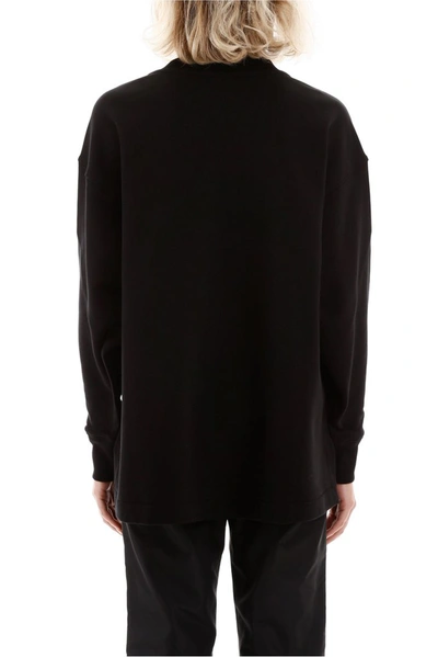 Shop Moschino Couture Logo Print Sweatshirt In Black