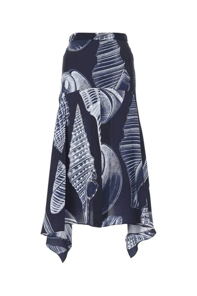 Shop Stella Mccartney Graphic Print Midi Skirt In Multi