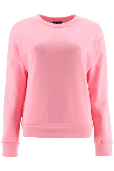 Shop A.p.c. Annie Crewneck Sweatshirt In Pink