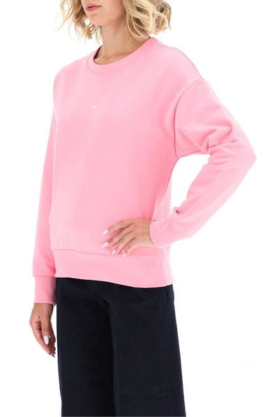 Shop Apc A.p.c. Annie Crewneck Sweatshirt In Pink