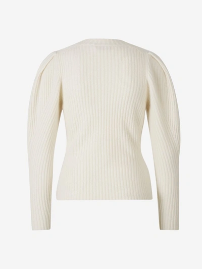 Shop Zimmermann Balloon Sleeve Sweater In White